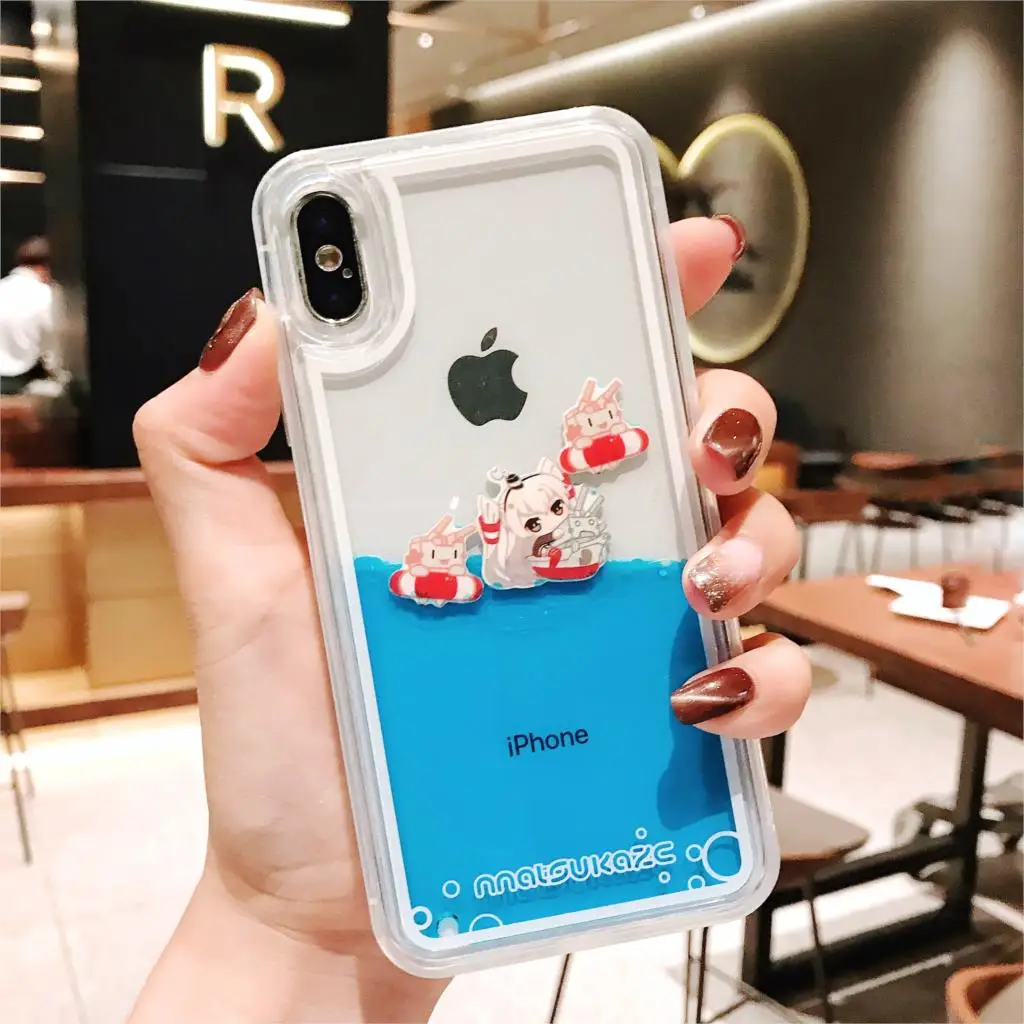 Жидкий зыбучий песок милый мультяшный чехол для телефона iphone 6 S 7 8 Plus X XR XS