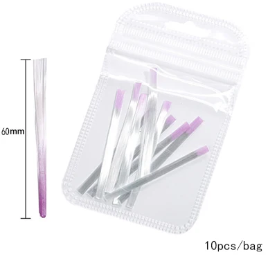 10pcs(6cm) 6 см/1 м/2 м Стекловолоконная форма для наращивания ногтей, акриловые наконечники, инструменты для маникюра, салона, кривизны, зажимы, шелковые строительные обертывания - Цвет: 10pcs(6cm)