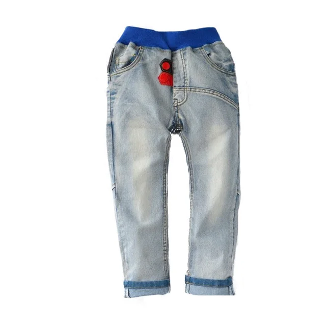 Новые джинсы для детей мальчиков подростков с принтом усов высокое качество