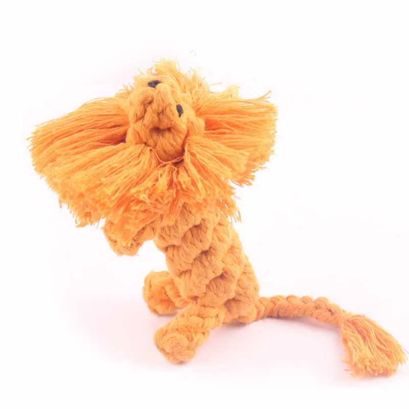 15 см Моделирование Хлопок Веревка ручное ткачество Лев игрушка в форме собаки