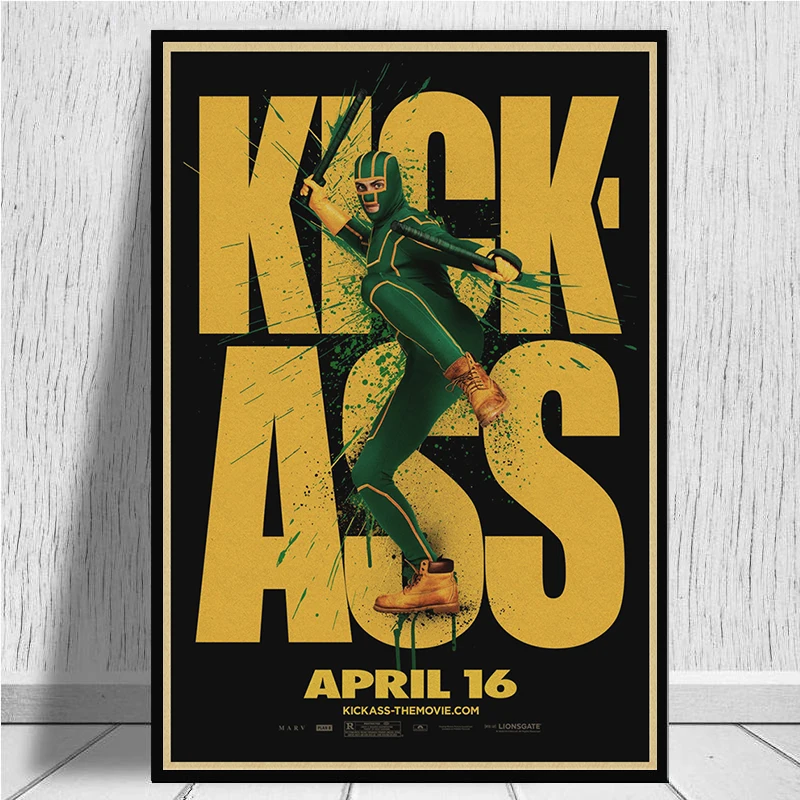 Kick ass постер из фильма постеры наклейки ретро крафт-бумага декоративная роспись