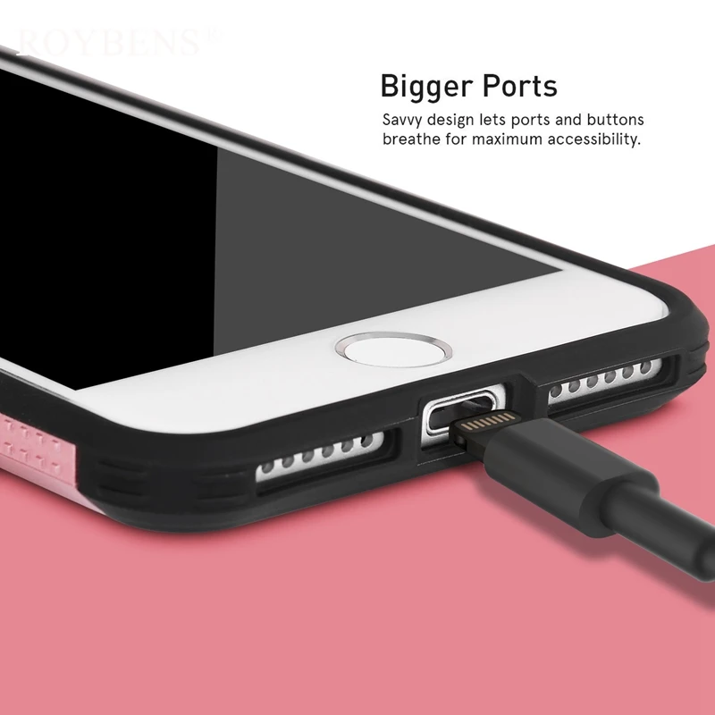 Roybens для iPhone 6 Чехол роскошные золотые Высокое качество PC ТПУ Гибридный чехол 7 S