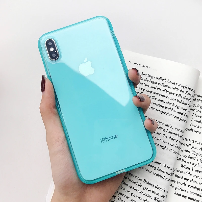 Soft Clear Matte TPU Case for Apple iphone 7 8 6S 6 Plus XS MAX X XR 10 Xs Dual Colorful Transparent Drop-proof Silicone Shell |