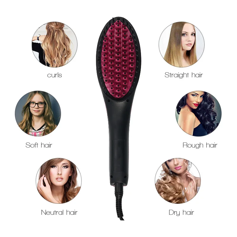 КПЖ прямые волосы расческой Выпрямитель для волос щетки 40 59 Вт электрический