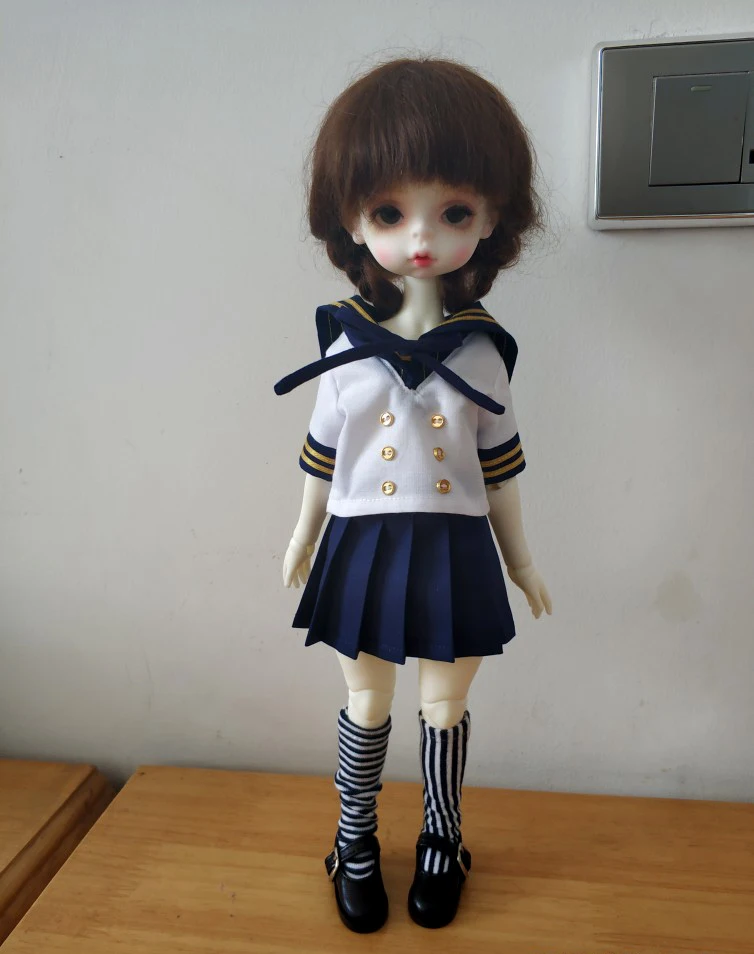 D01-P333 детская игрушка ручной работы 1/6 1/3 1/4 аксессуары для кукол BJD/SD Одежда для кукол белая кукла для мальчиков и девочек костюм моряка