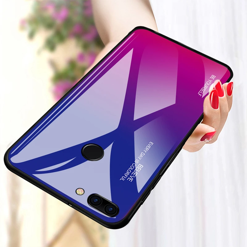 Роскошный градиентный цвет Авроры для Huawei Honor 8X MAX Note 10 9 Lite Magic 2 зеркальный