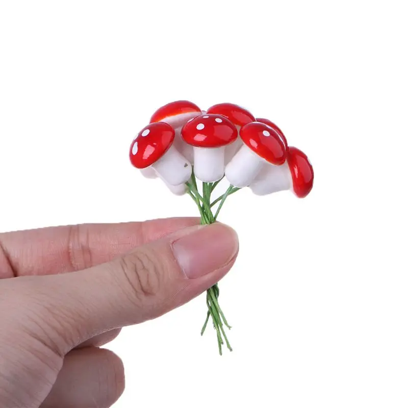 DIY 10 шт. Мини красные грибы фотоцветочные горшки Сказочный кукольный домик | Дом и