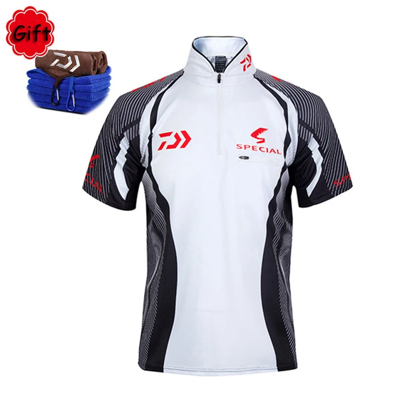 Fishing Clothing Men Short Sleeve T-shirt Running Riding Hiking Baseball Top Jersey Fly Clothes with Free Gift | Спорт и развлечения