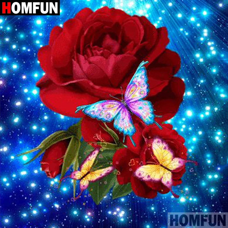 Алмазная 5D картина HOMFUN сделай сам полноразмерная/круглая вышивка крестиком