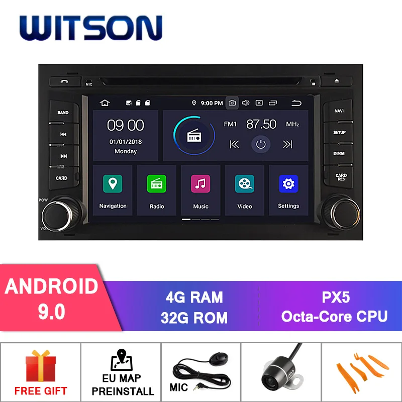 WITSON Android 9 0 IPS HD экран для VOLKSWAGEN B6 CADDY PASSAT GOLF CAR DVD 4 Гб RAM 32 Octa Core + 1024x600 DVR/WIFI DSP DAB|car dvd|vw