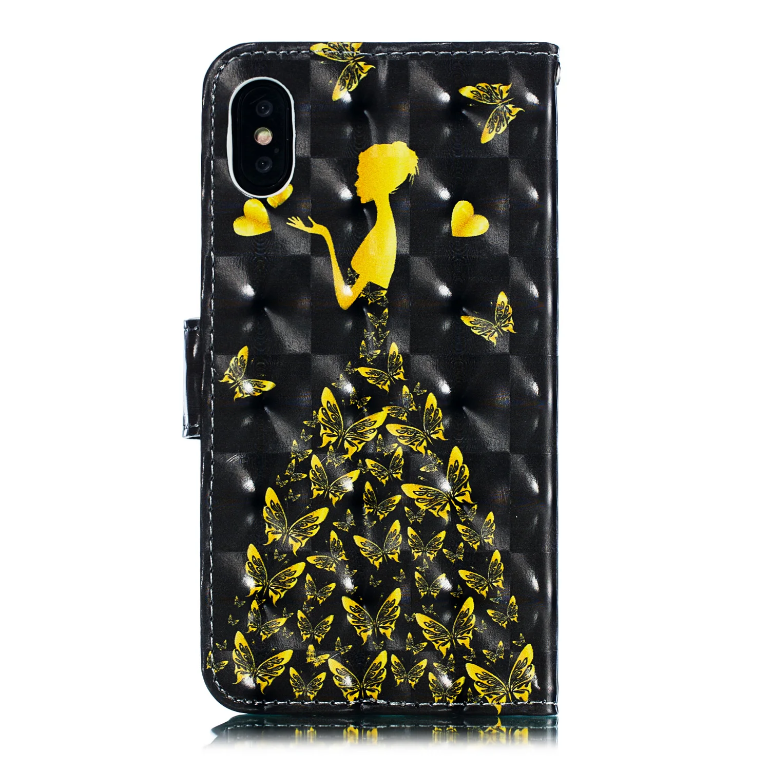 Luxury Magnetic Clasp Wallet Stand PU Leather Bag Cover Flip Phone Case 3D Pattern Butterfly For iPhone X XS XR XSMAX |