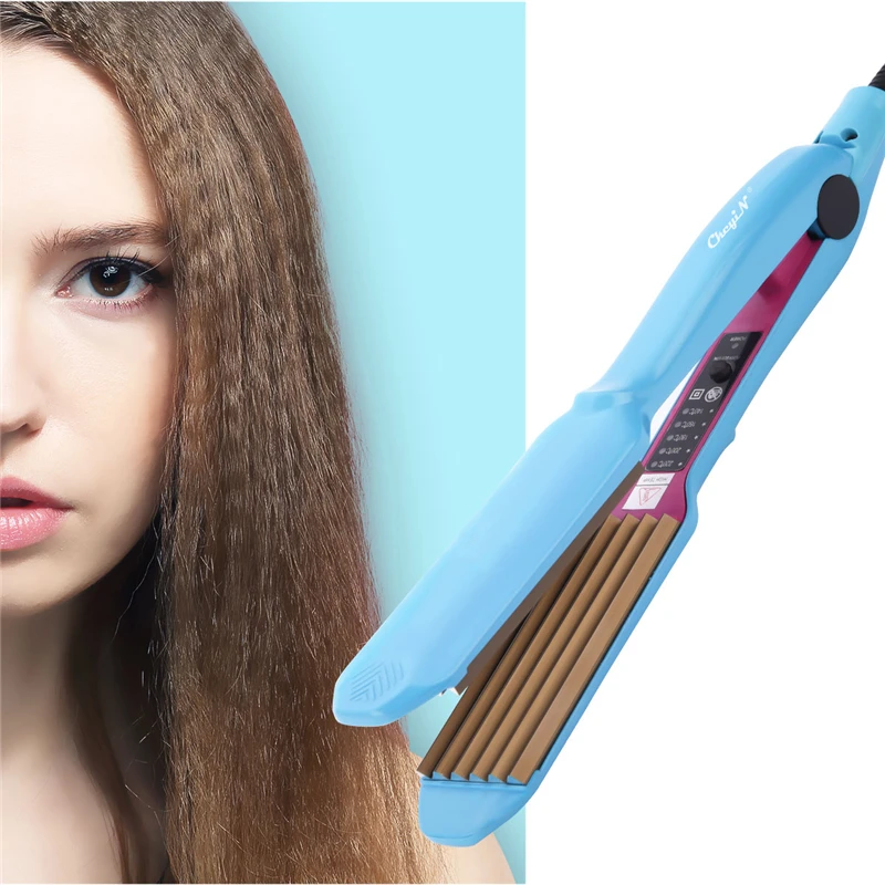 

Digital Electric Hair Straightener Hair Perm Straightening Corrugated Iron Waver Corn Plate Ripple Crimper Styling Tool Wet Dry