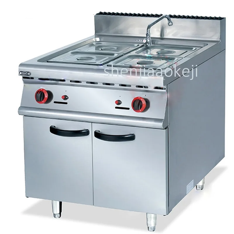 

Вертикальный тип сжиженного газа четыре кастрюли для суповых шкафов Коммерческая Машина для сохранения тепла для приготовления пищи изоля...