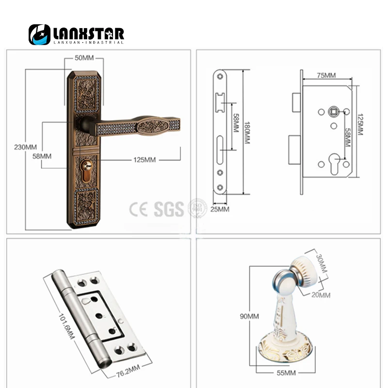 Высококачественный сверхпрочный роскошный классический бронзовый замок 2 9 кг с