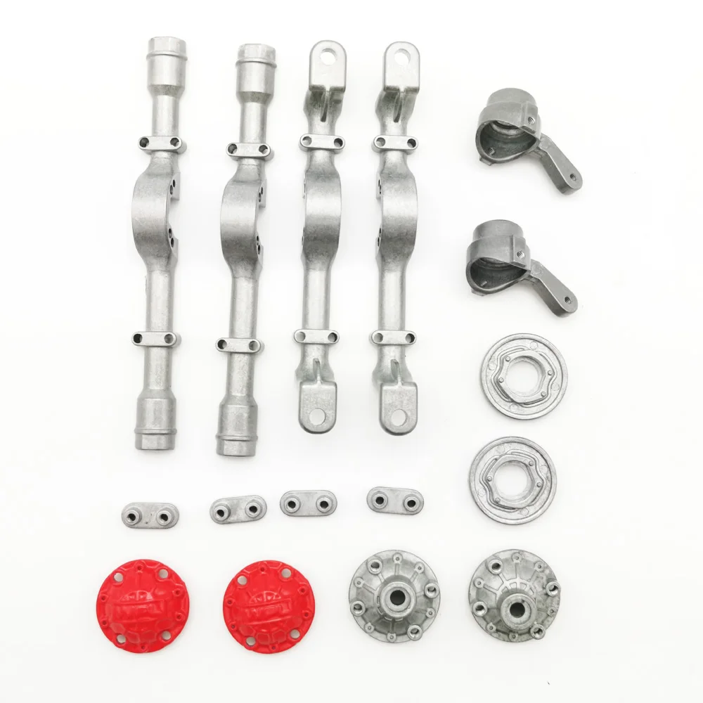 silver 4x4 RBR/C WPL мобильный телефон 4/6wd металлический большой рулевого передний и задний мост корпус аксессуары DIY обновления модифицированная модель аксессуары - Цвет: silver 4x4