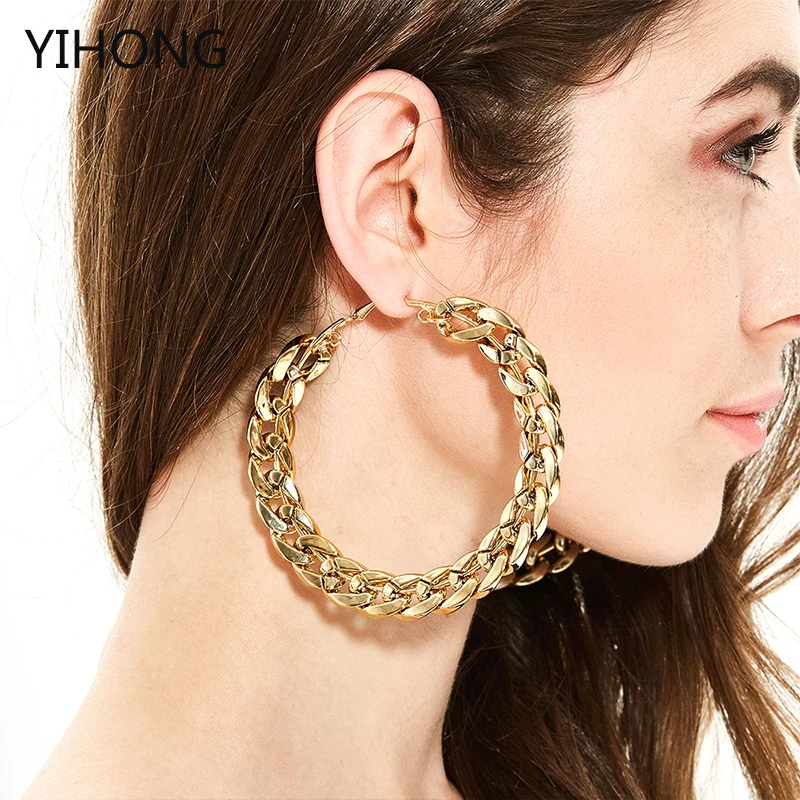 Серьги круглые большие круглые серьги баскетбольные Brincos вечерние круглые CCB серьги для женщин УФ-ювелирные изделия 80 мм