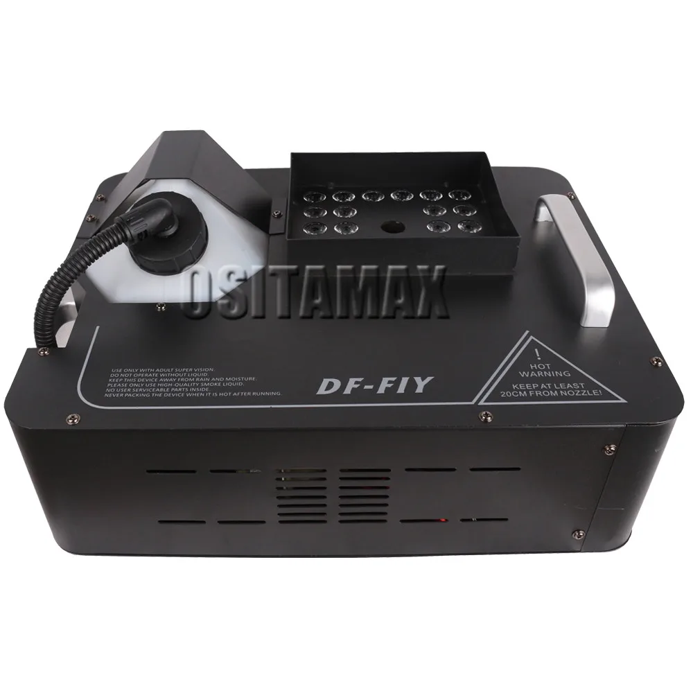 2 шт./лот 1500 w дым-машина для сцены оборудование, дым машина с 24x3 w RGB светодиоды для диско-шоу вечерние концерт
