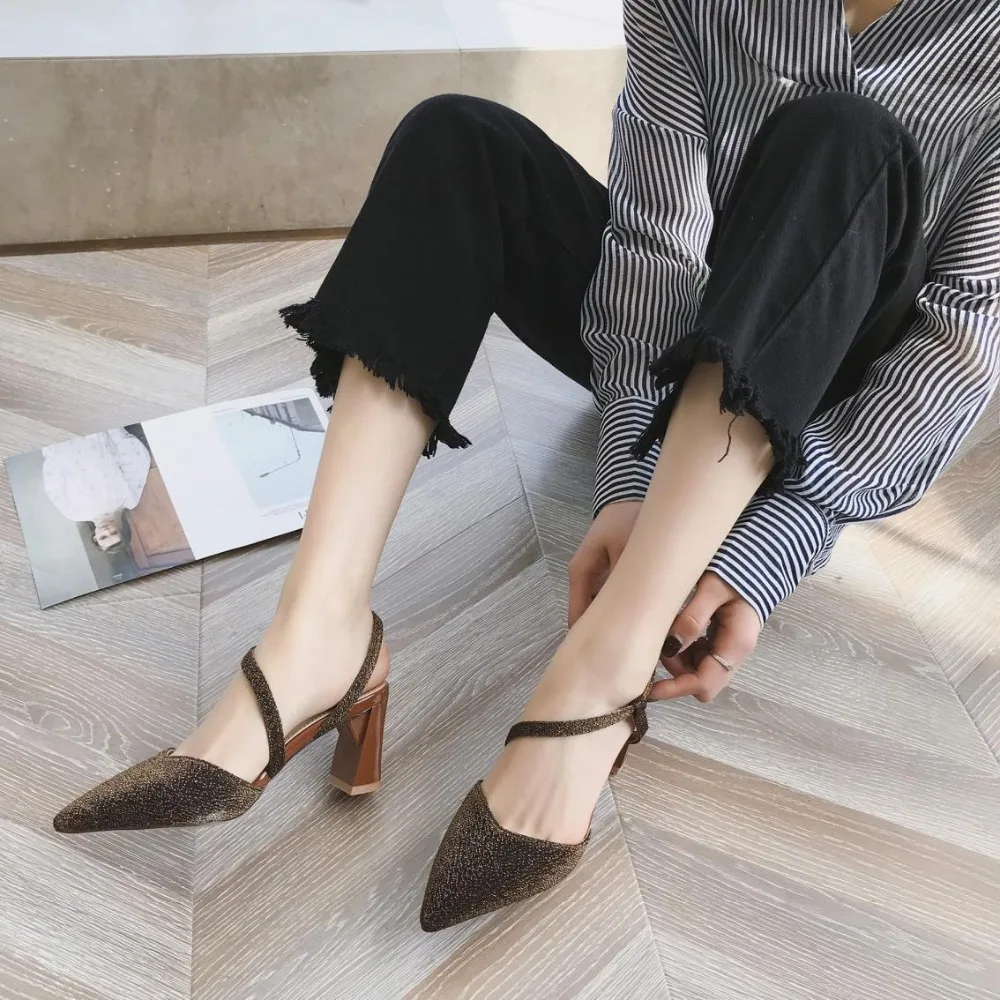 Новинка корейские сандалии-гладиаторы с закрытым носком женские брендовые