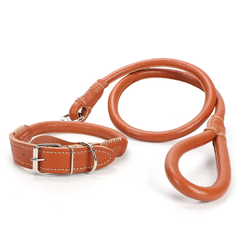 PESIFUTE Pet Dog 5" дермис Веревочный Поводок+ ошейник набор для тренировок на открытом воздухе регулируемое удобное ожерелье быстросъемный поводок