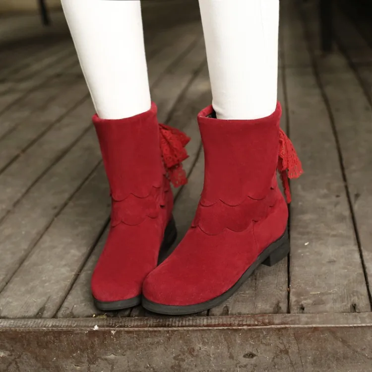 botas mujer; зимние сапоги; большие размеры 34-52; новые женские сапоги с круглым носком и пряжкой; Повседневная модная теплая зимняя обувь на каблуке; 500