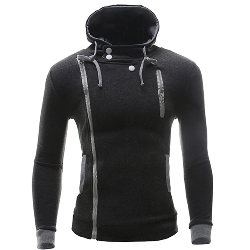 Толстовка мужская флисовая модный однотонный свитшот худи в стиле хип хоп