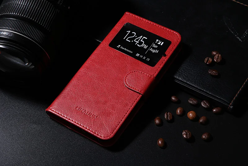 Окошком на лицевой панели из искусственной кожи флип чехол для Nokia Lumia 2,1 3,1 5,1 6,1 плюс Чехол чехол для Nokia на возраст 1, 2, 3, 5, 6, 8 лет, 7 плюс Чехол чехол для телефона - Цвет: Коричневый