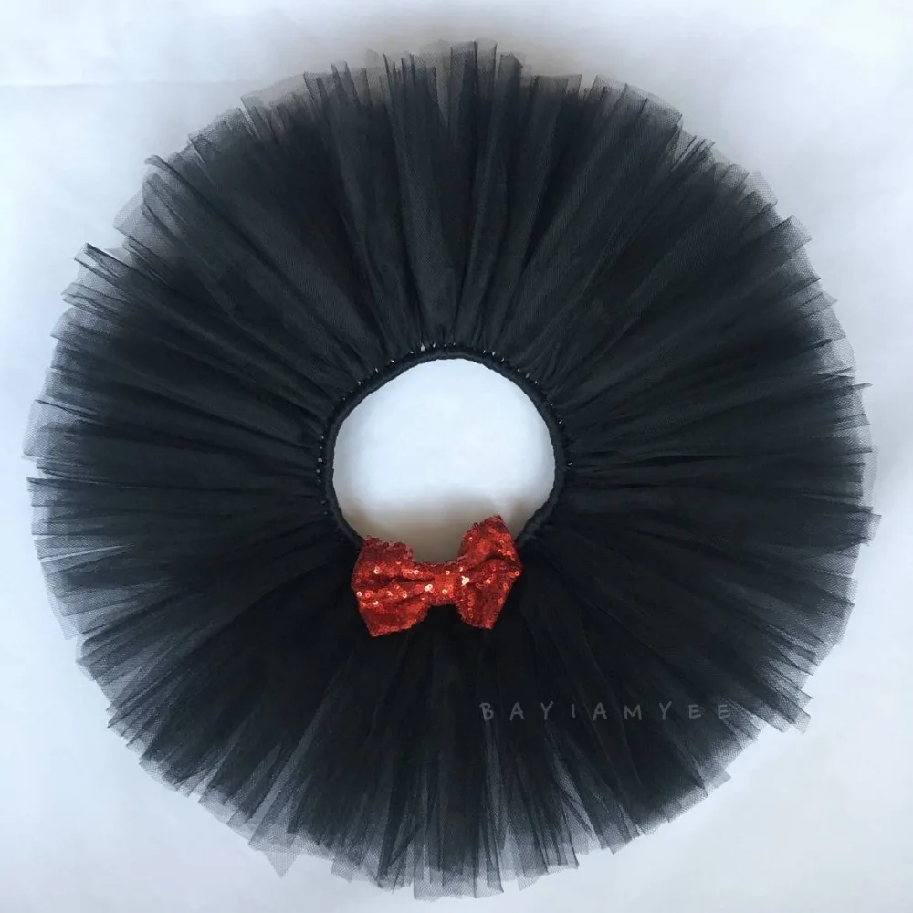 Черные юбки пачки для девочек детская пушистая юбка пачка танцев с золотыми