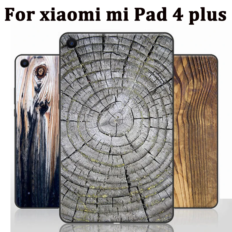 Чехол с текстурой древесины для xiaomi mi Pad 4 plus мягкие чехлы задняя крышка miPad |