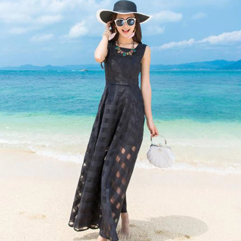 Органза Макси платье модные летние длинные платья праздничная одежда женские