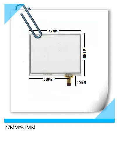 

3.5 inch resistance touch screen 77*61 four wire PDA glass panel 77MM*61MM free shipping