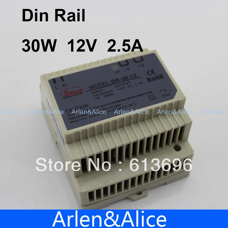 

30W 12V 2.5A Din Rail Single Output Switching power supply AC TO DC