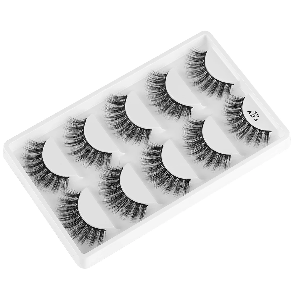 5 пар 3D норковые ресницы настоящие норковые накладные ресницы натуральные накладные ресницы Мягкая ресница ручной работы Инструменты для наращивания макияжа