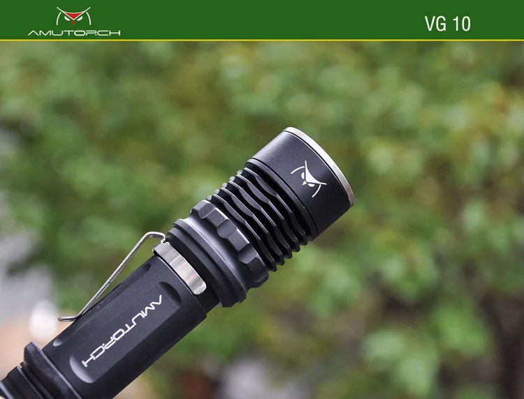 Amutorch VG10 новейший CREE XM-L2 U4/XPL-HD светодиодный 12 Вт 1200 люмен мощный портативный тактический светодиодный фонарик 1*18650