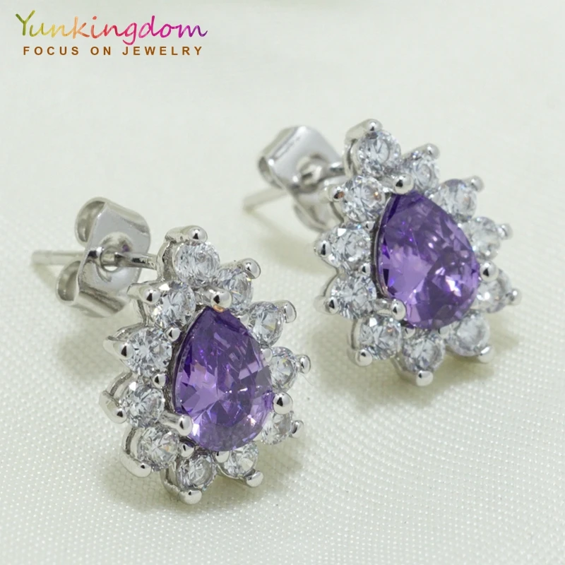 Yunkingdom маленькие серьги-гвоздики с каплями воды для женщин модные ювелирные