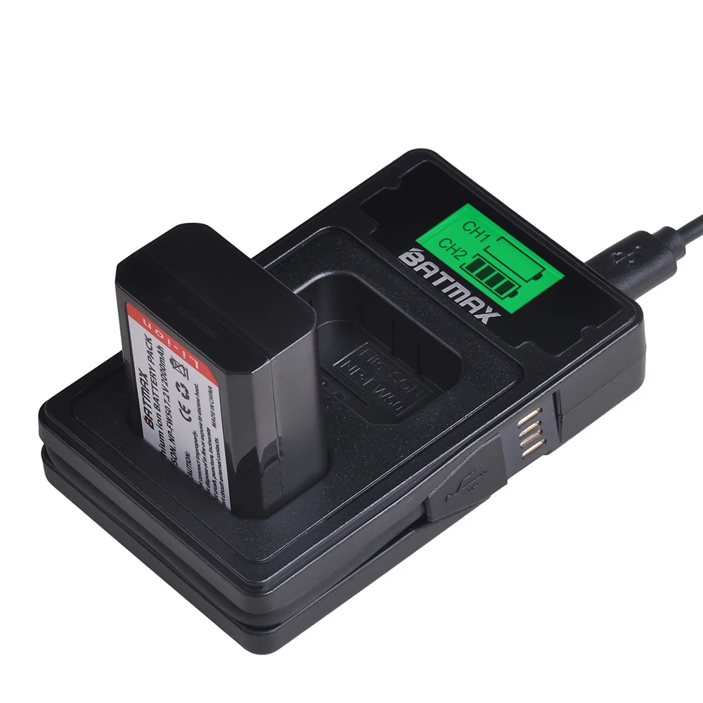 2 шт. NP-FW50 NP FW50 FW50 Батарея+ ЖК-дисплей USB Dual Зарядное устройство Тип C Порты и разъёмы для sony NEX-7 NEX-5R NEX-F3 NEX-3D Alpha a5000 a6000 a7II
