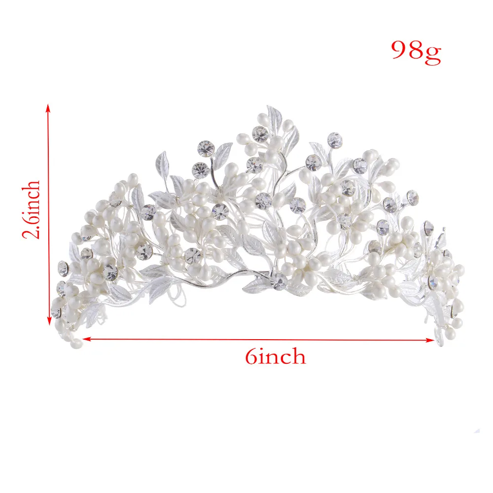 Изысканный Имитация Перл диадемы и короны свадебные Женские аксессуары для