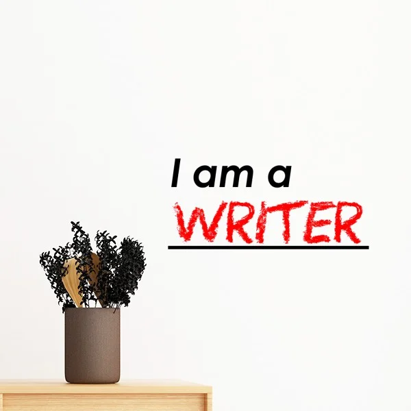 

Quote I Am A Writer Removable Wall Sticker Art Decals Mural DIY Wallpaper for Room Decal