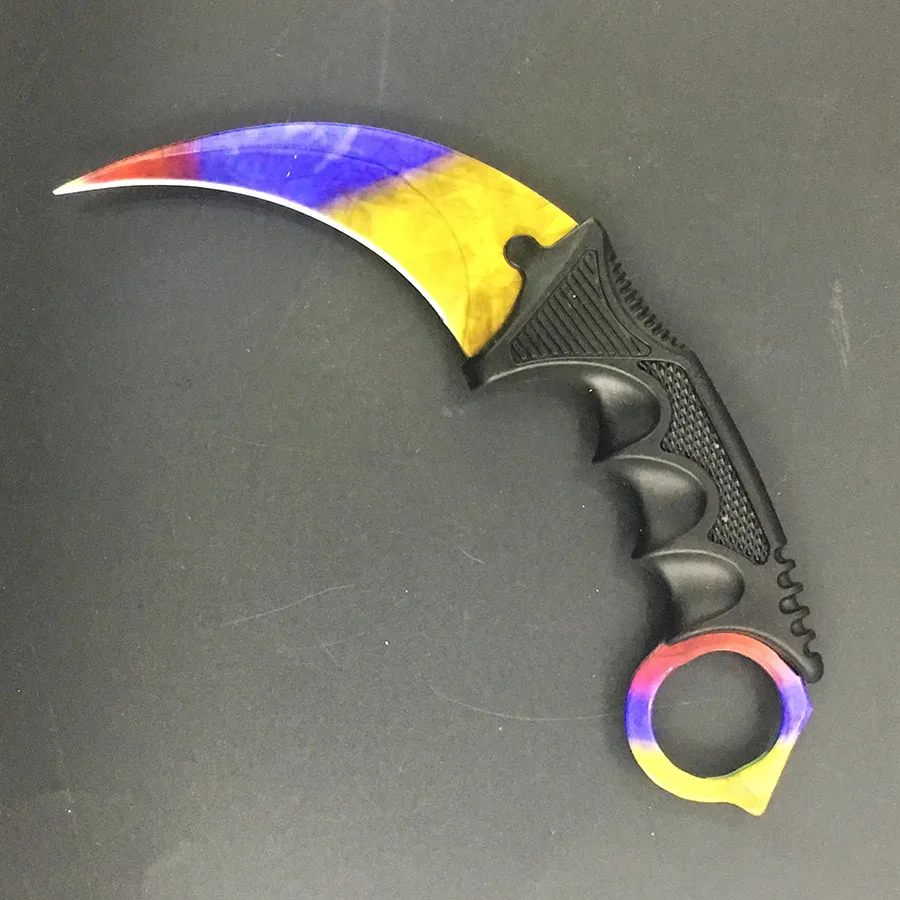Нож из нержавеющей стали CS Go, тактический нож для выживания, нож Karambit, тренировочный нож с бабочкой для охоты, кемпинга, счетчика удара - Цвет: 8