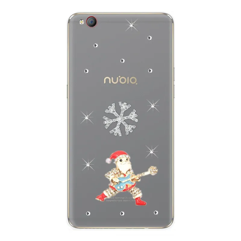 Стразы чехол со снежинкой и розой для телефона ZTE Nubia Z17 lite Z18 Z11 Mini S N3 N2 N1 M2 Axon 7| |