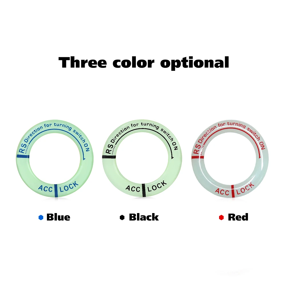 Car Ignition Switch Cover Luminous Key Ring Hole Sticker Styling | Автомобили и мотоциклы