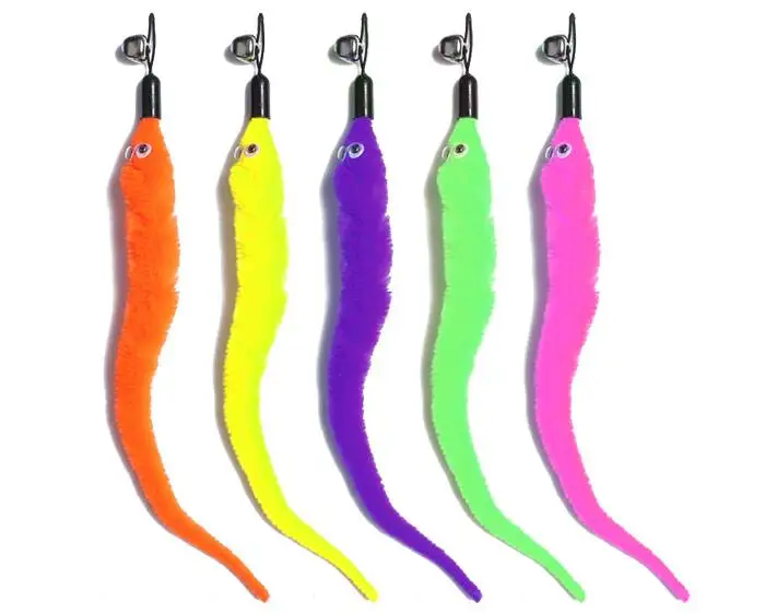 100 шт. цветные игрушки для кошек котят сменные плюшевые с колокольчиком игровые