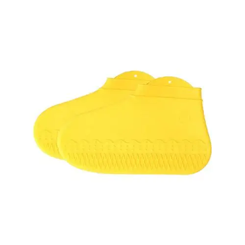 yellow L Нескользящий многоразовый чехол для обуви на открытом воздухе дождливый день водонепроницаемый уплотненный чехол для ног силиконовый защитный чехол для обуви - Цвет: yellow L