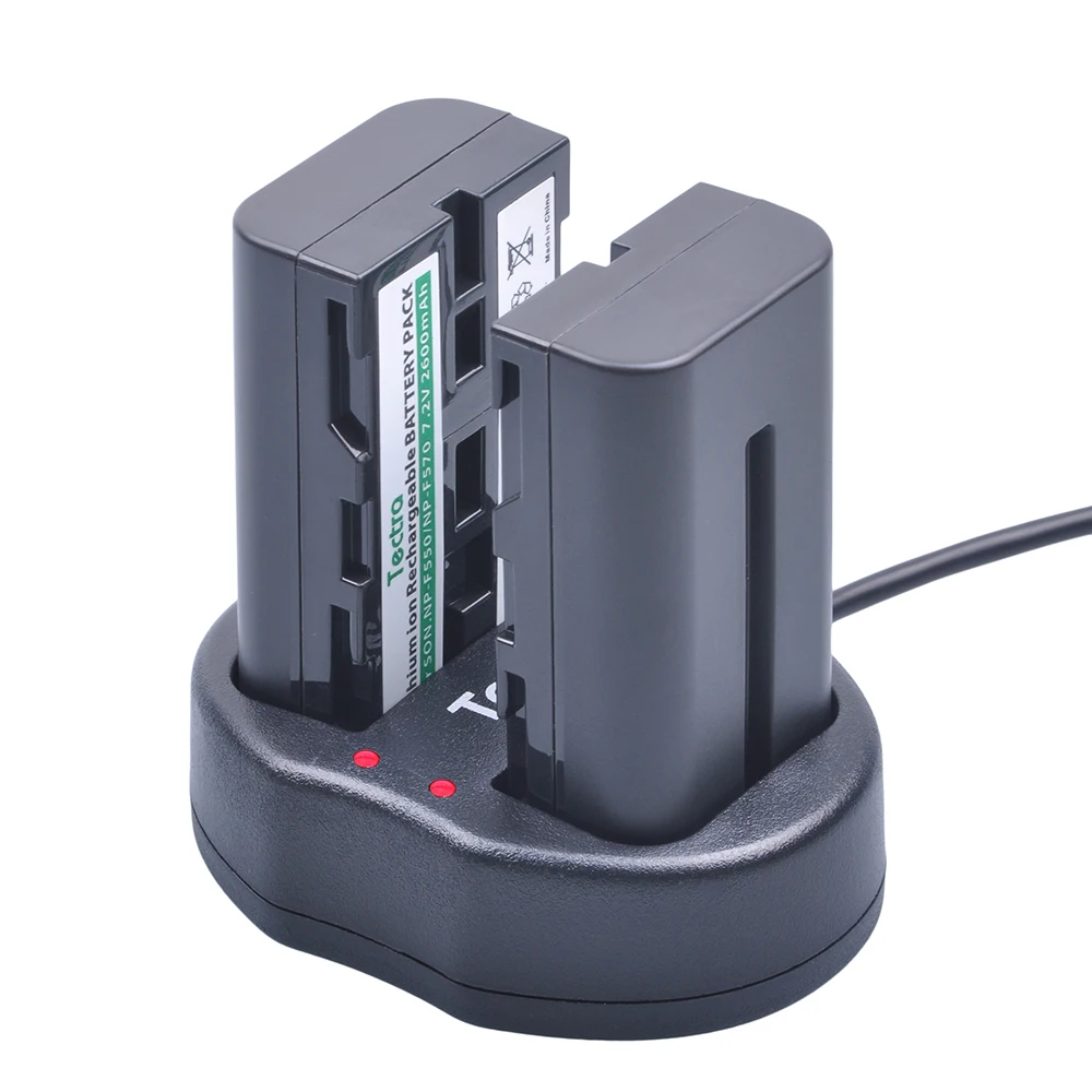 Tectra 3 шт. NP-F550 NP F550 сменная камера Bateria + USB двойное зарядное устройство для Sony NP-F570