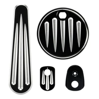 black motorcycle cnc cut ignition fuel door dash cover accessory pack for harley flhx fltrx 2014 up models