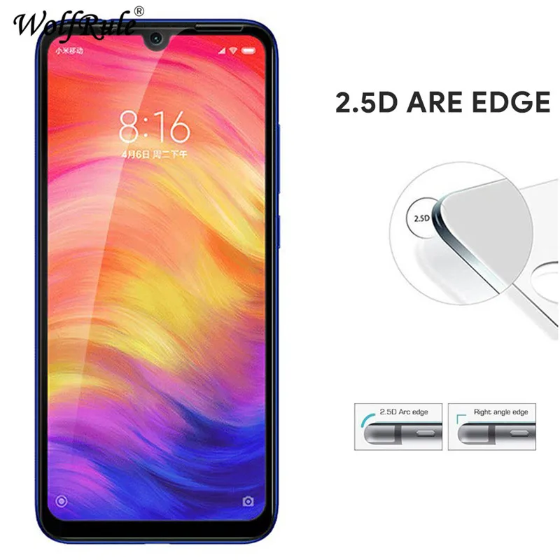 2 шт. защита для ЖК экрана Xiaomi Redmi Note 7 Pro Полное клеевое стекло полное закаленное