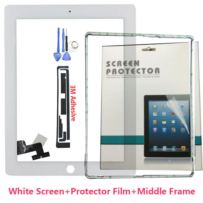 Сенсорный экран для ipad 2 A1395 A1396 A1397 Передняя панель ipad2 дигитайзер стекло с