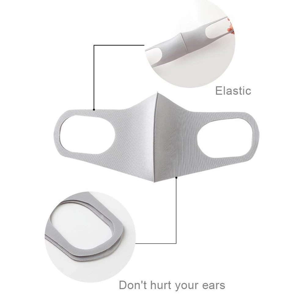 PM2.5 хлопковая Милая моющаяся многоразовая маска для рта анти Дымчатая