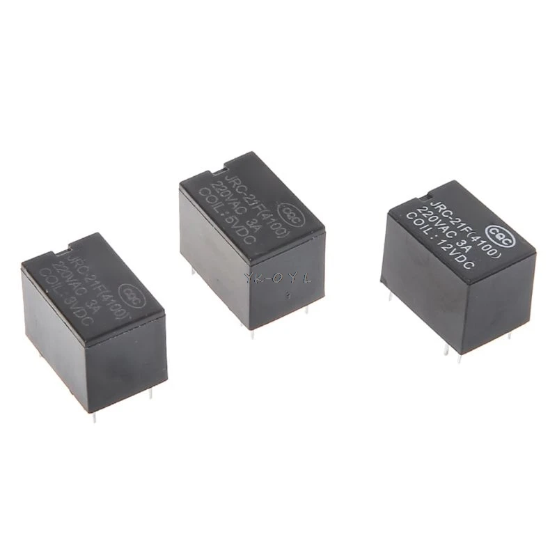 10 шт. JRC-21F 4100 DC мини Мощность реле 6-pin печатного монтажа печатной платы реле 3V 5V 12V