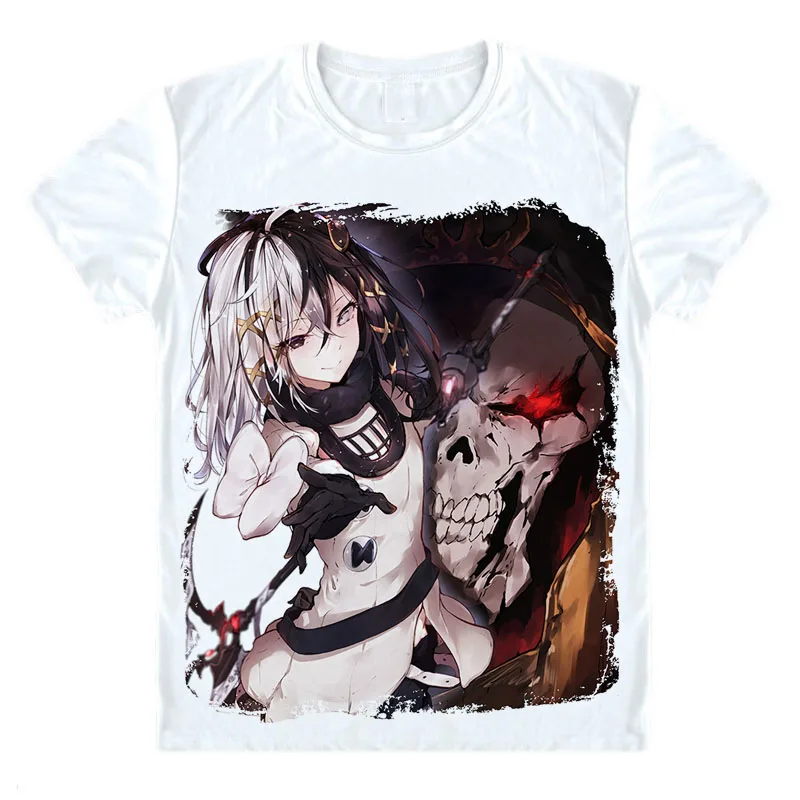 Персонаж Аниме Overlord футболка Ainz Ooal платье albedo косплей костюм Череп undeath армейская