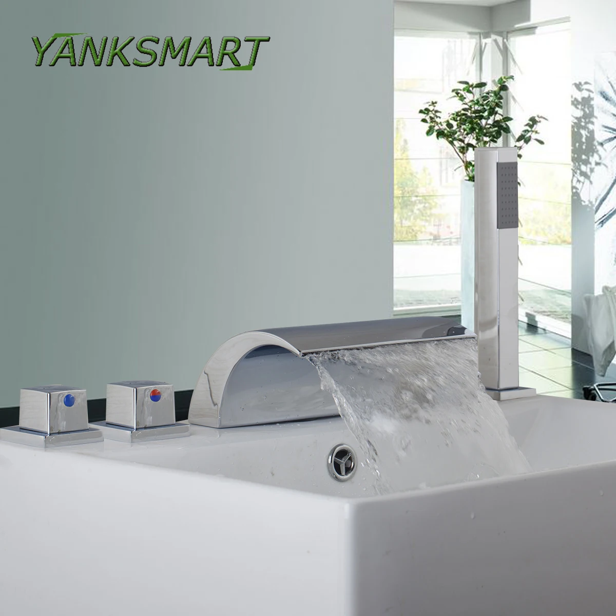 Водопад YANKSMART 5 шт. водопад кран для ванной комнаты смеситель ванны с одной ручкой